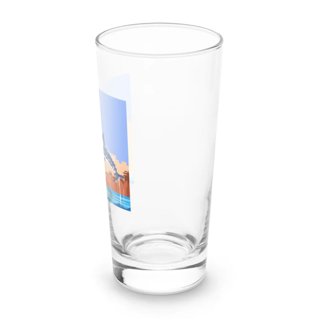 kein-keinのドット絵のイルカ Long Sized Water Glass :right