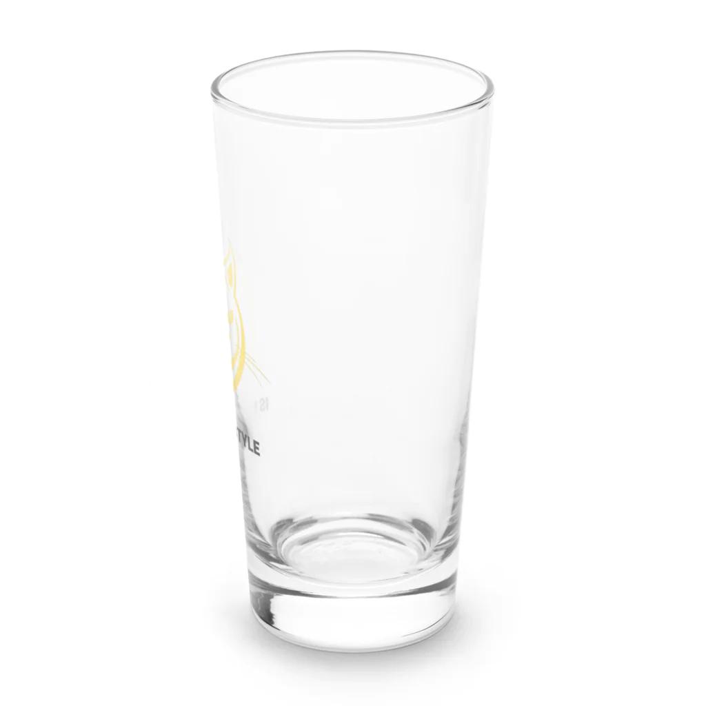 猫キングの幻想的な猫のデザイン Long Sized Water Glass :right