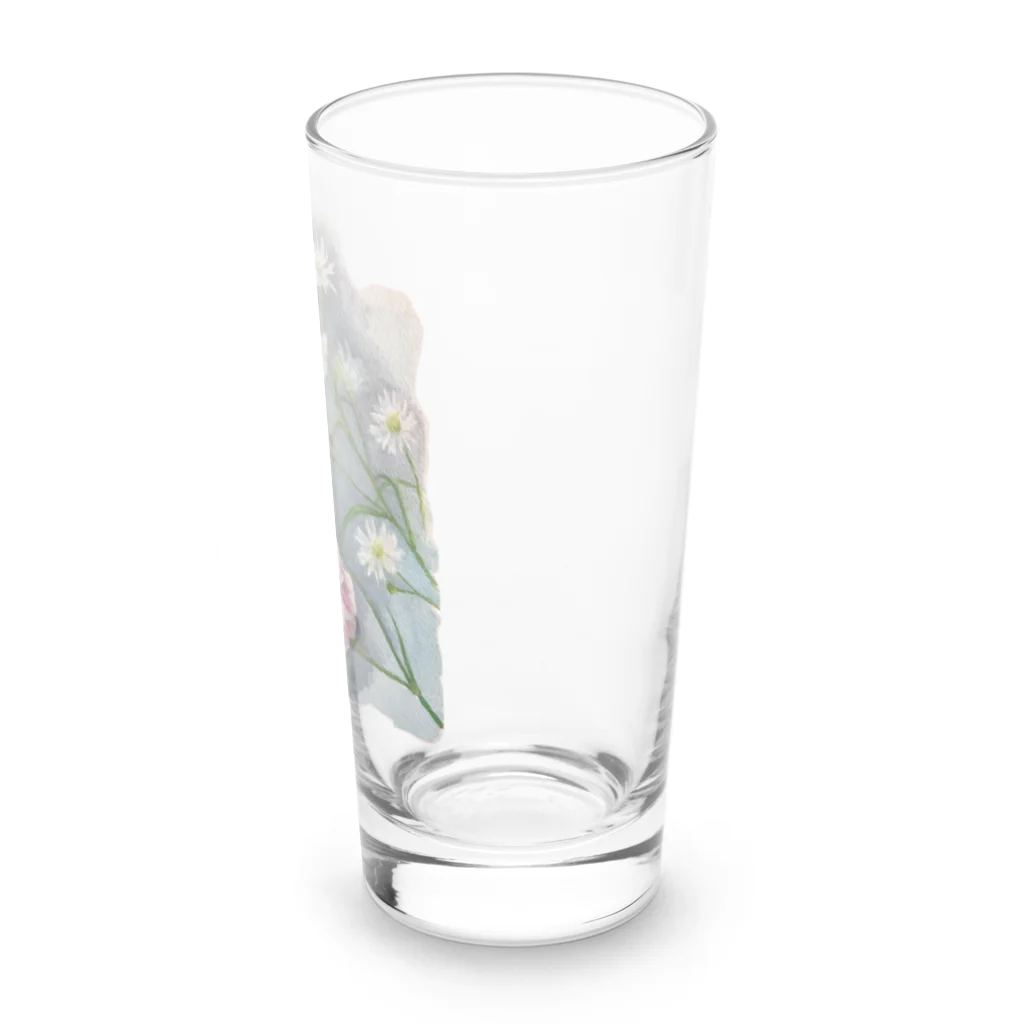 おやぽんのカーネーションと孔雀草ダイカット Long Sized Water Glass :right