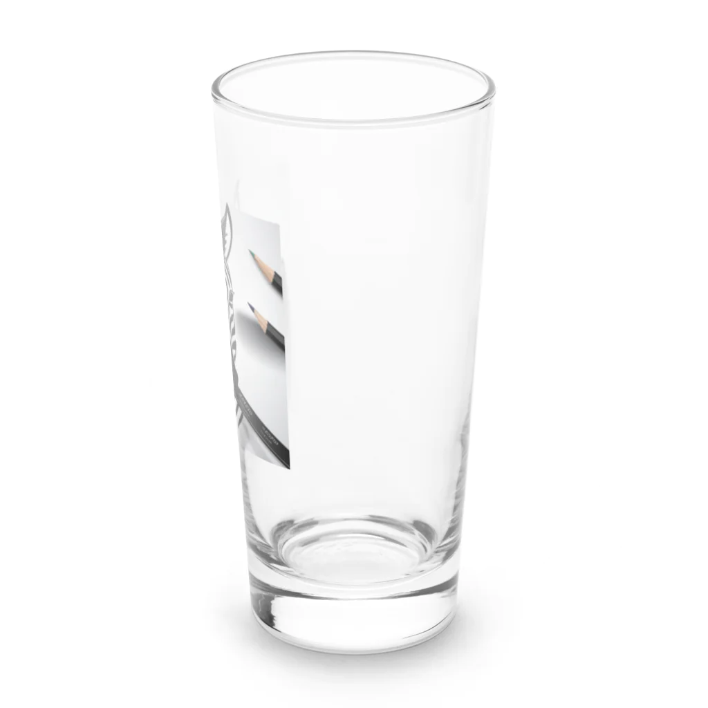 Toro Rosso Shopのえんぴつ絵のシマウマ Long Sized Water Glass :right