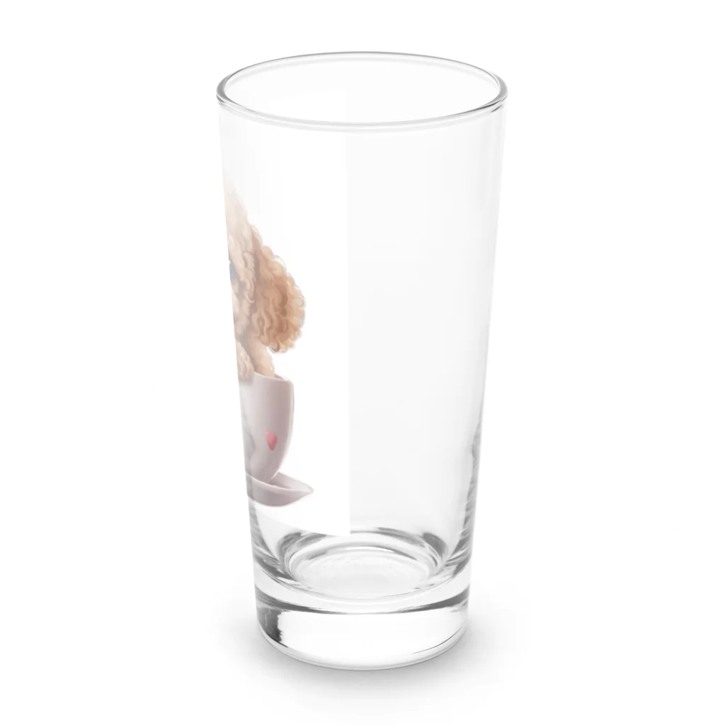 Tiny Cute Crittersのちっちゃいプードル Long Sized Water Glass :right