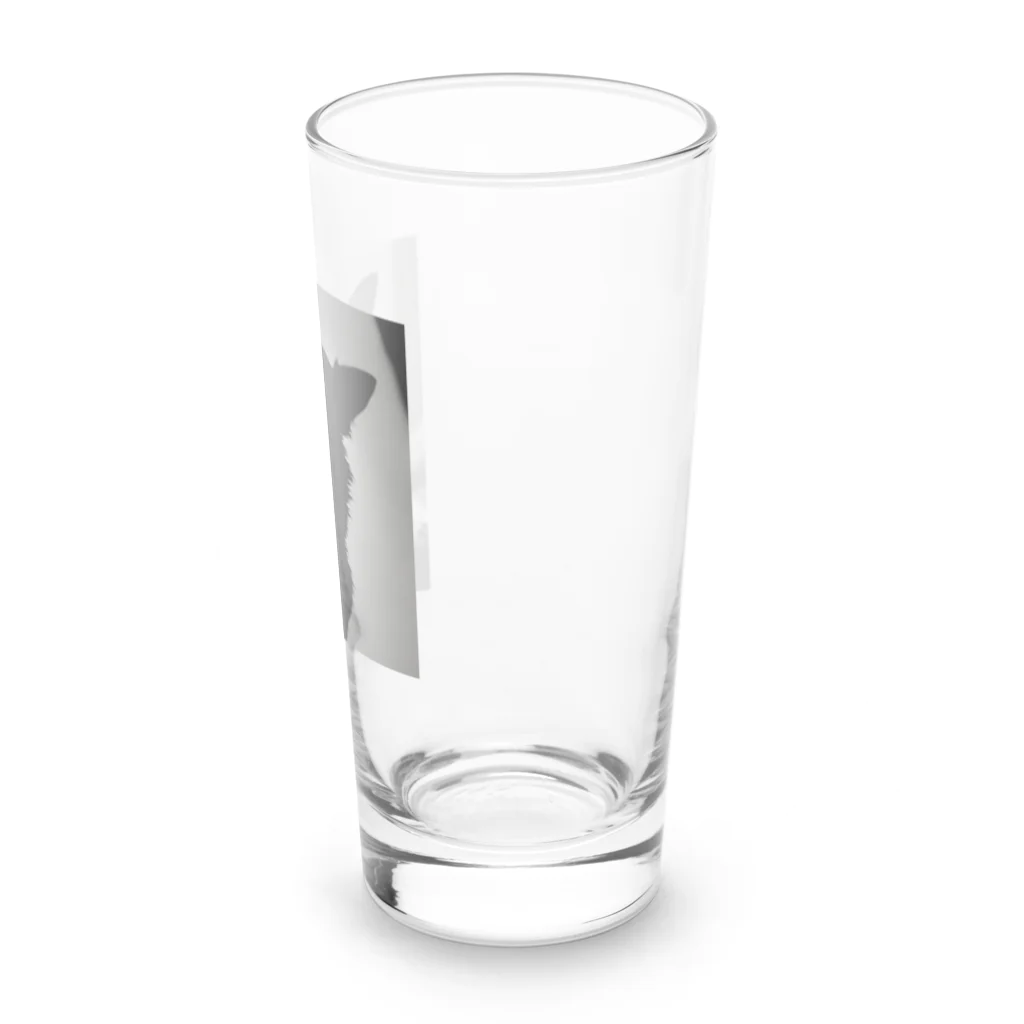 チワワ愛好家ショップのモノクローム・カノン：チワワのスタイル Long Sized Water Glass :right