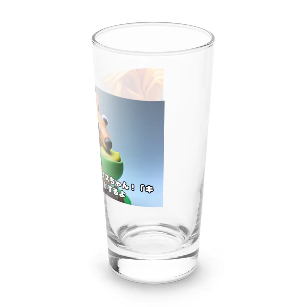 longberyのどんぐり食べる動物 Long Sized Water Glass :right