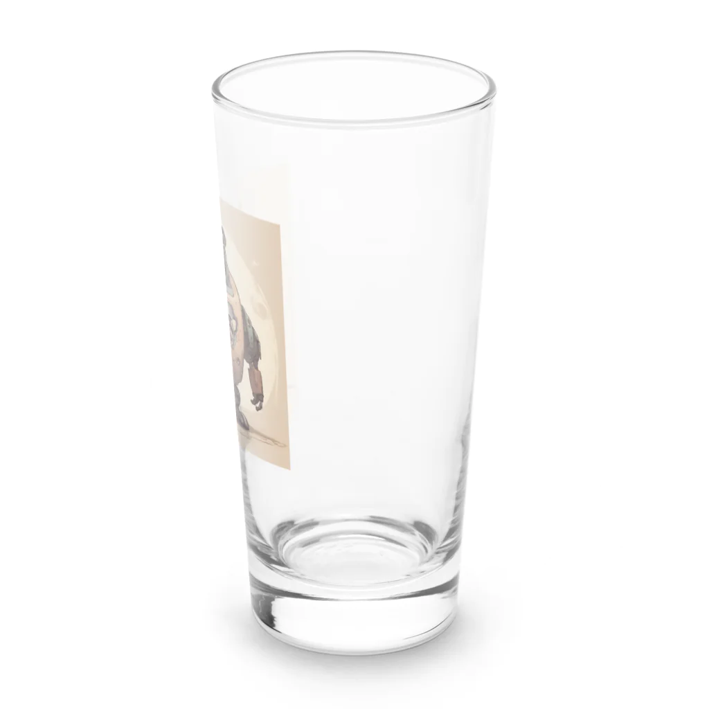 PUGおやじのロボパグ出動 Long Sized Water Glass :right