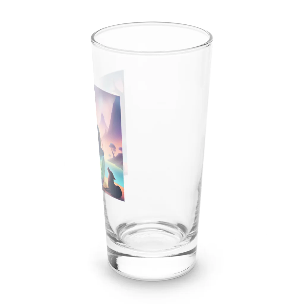 CAT-Gardenの動物達のオフ会 Long Sized Water Glass :right