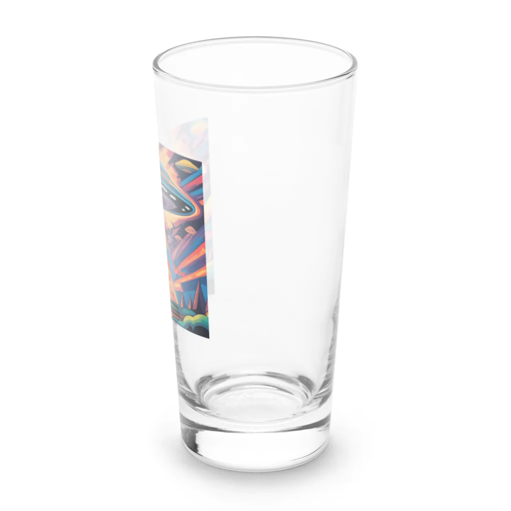 Zvookのサイケデリック　UFO Encountering the Unknown Long Sized Water Glass :right