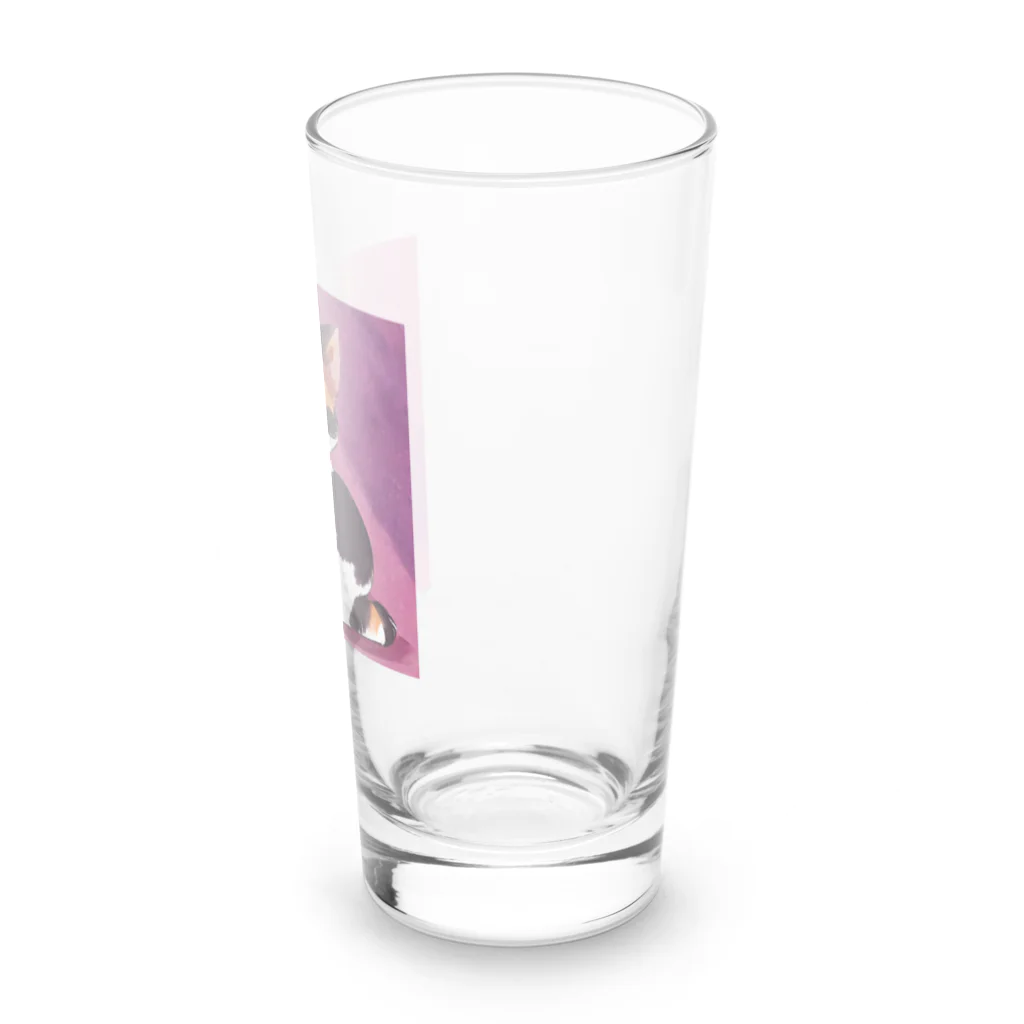 teru011のかわいい　三毛猫　グッズ Long Sized Water Glass :right