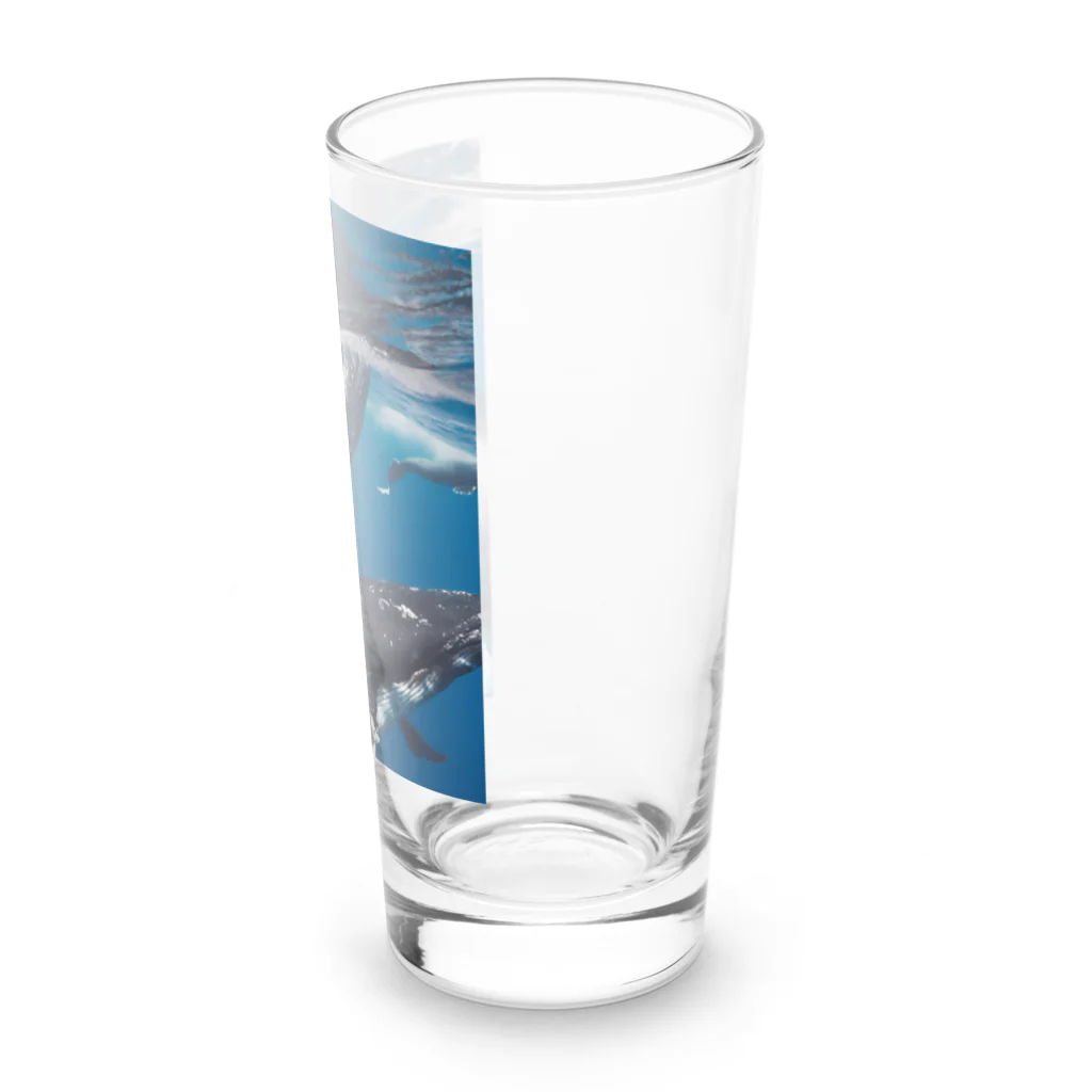 Fasterのシロナガスクジラ　親子 Long Sized Water Glass :right