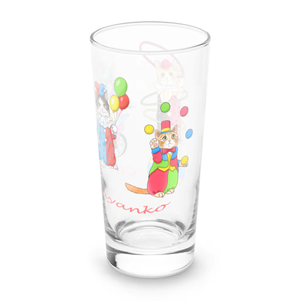 Ａｔｅｌｉｅｒ　Ｈｅｕｒｅｕｘのサーカスにゃんこ　４ピエロにゃんず Long Sized Water Glass :right