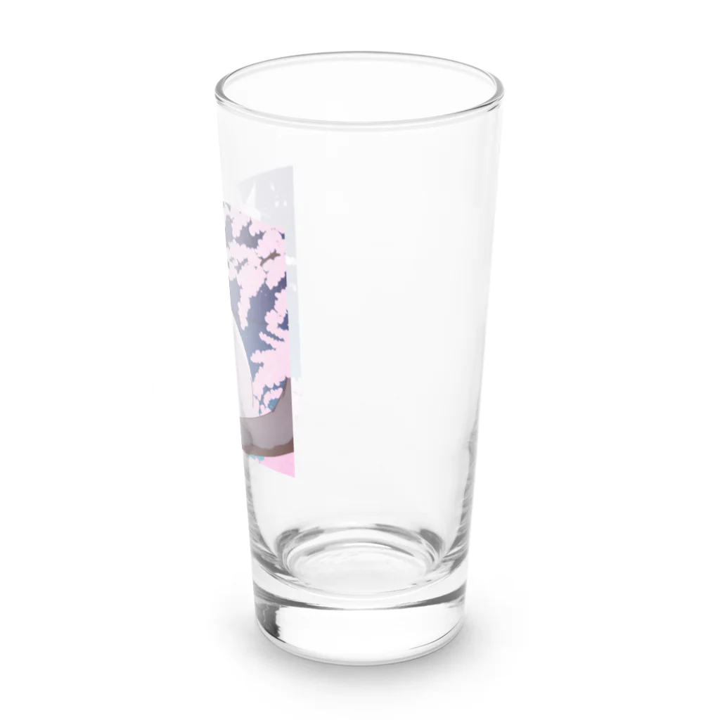 ことこと♂@トレーダーの白猫　夜 Long Sized Water Glass :right