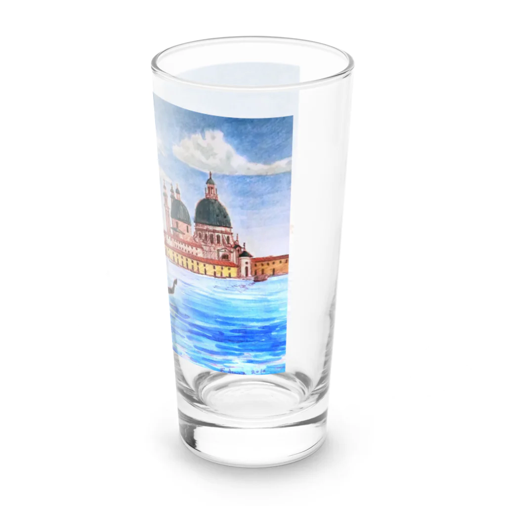 がぶちゃんのベネチア　ゴンドラの風景 Long Sized Water Glass :right