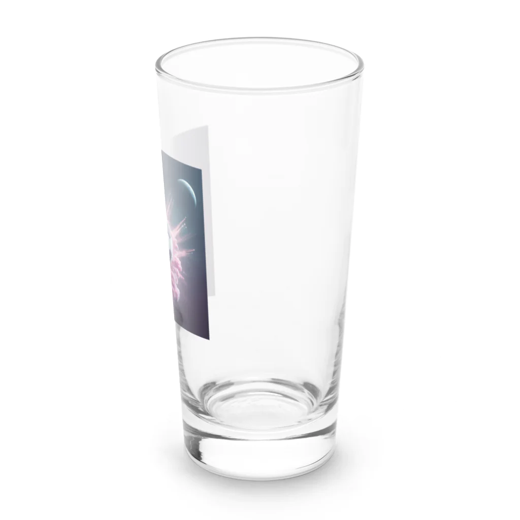 ワンダーワールド・ワンストップの宇宙の中でピンク色の煙を放ち爆発するサッカーボール③ Long Sized Water Glass :right