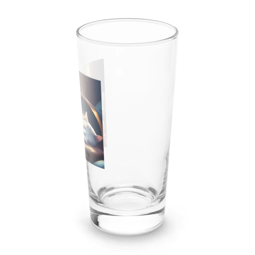 ホワホワらぼのねむりねこ Long Sized Water Glass :right