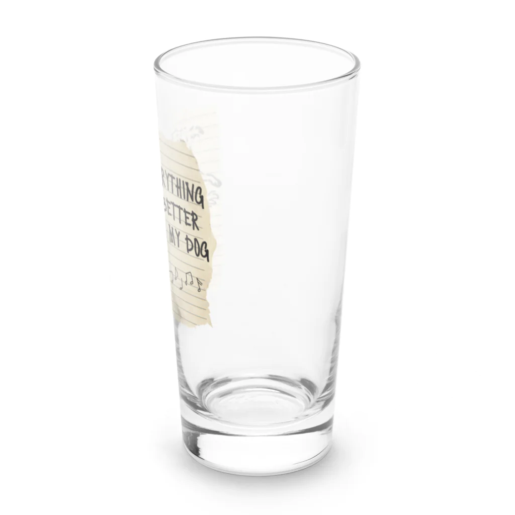 わんだーぱうだーの愛犬と一緒なら全てがよくなります！ Long Sized Water Glass :right