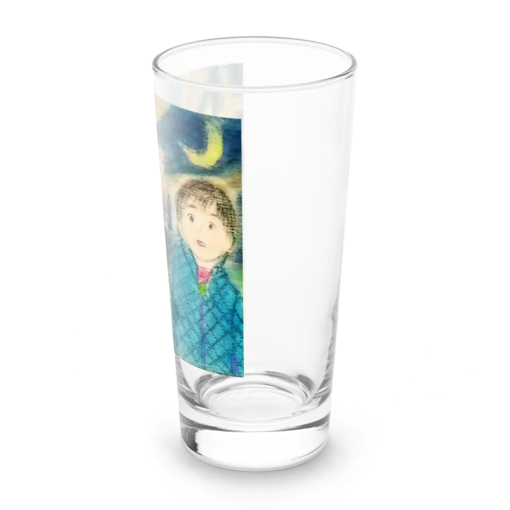 キキとココからのいおちゃん＆フクロウくん Long Sized Water Glass :right