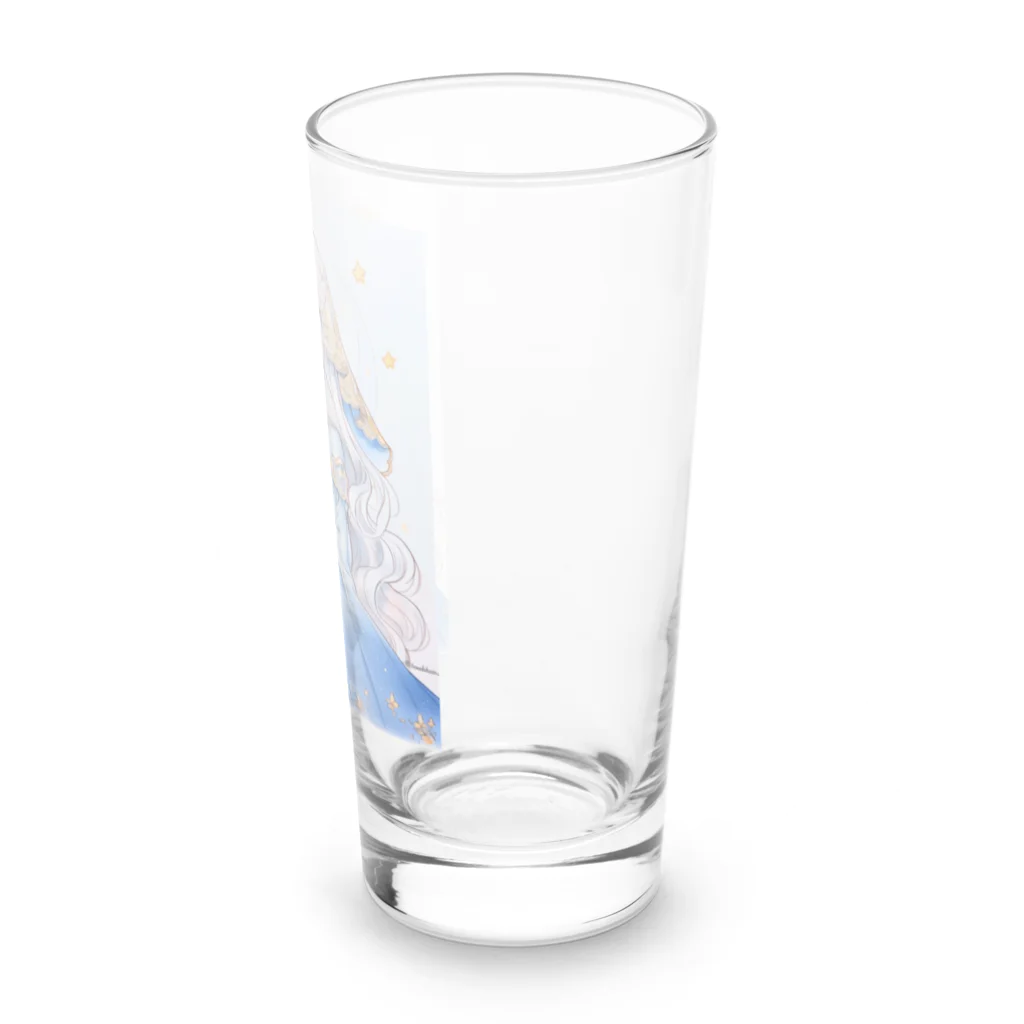 xxIPPOxxの月の光のように輝く銀髪の妖精の王女 Long Sized Water Glass :right