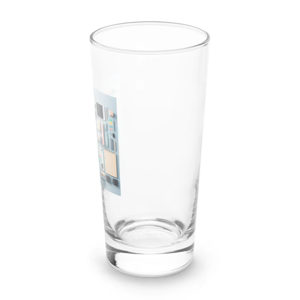 Lock-onの文房具大好き❤青色01 Long Sized Water Glass :right