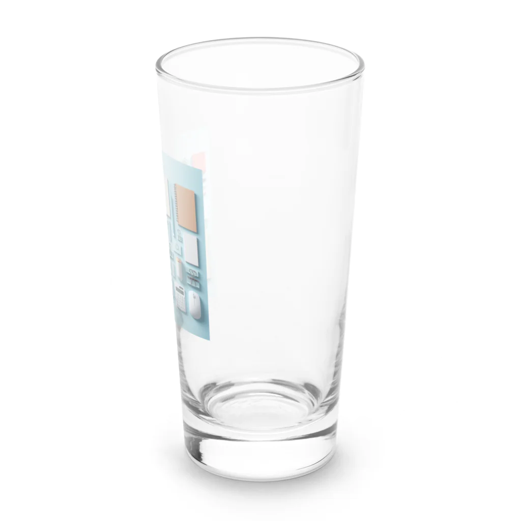 Lock-onの文房具大好き❤青色03 Long Sized Water Glass :right