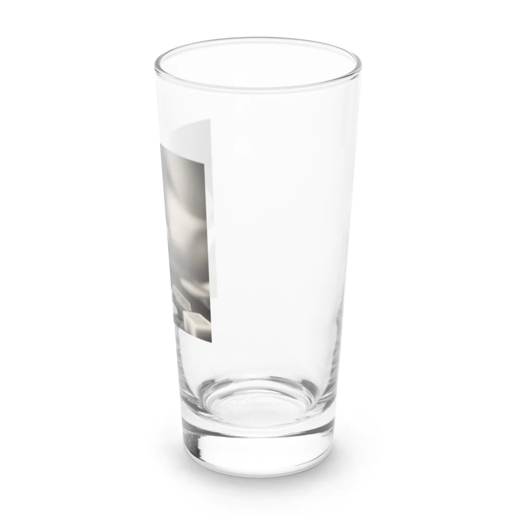 Catharinesのハムちゃんのもぐもぐタイム【動物画像クラシックシリーズ】 Long Sized Water Glass :right