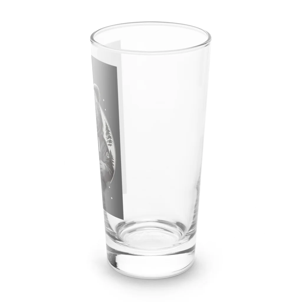 tomohyuのくまのマグカップを持つ熊くん Long Sized Water Glass :right