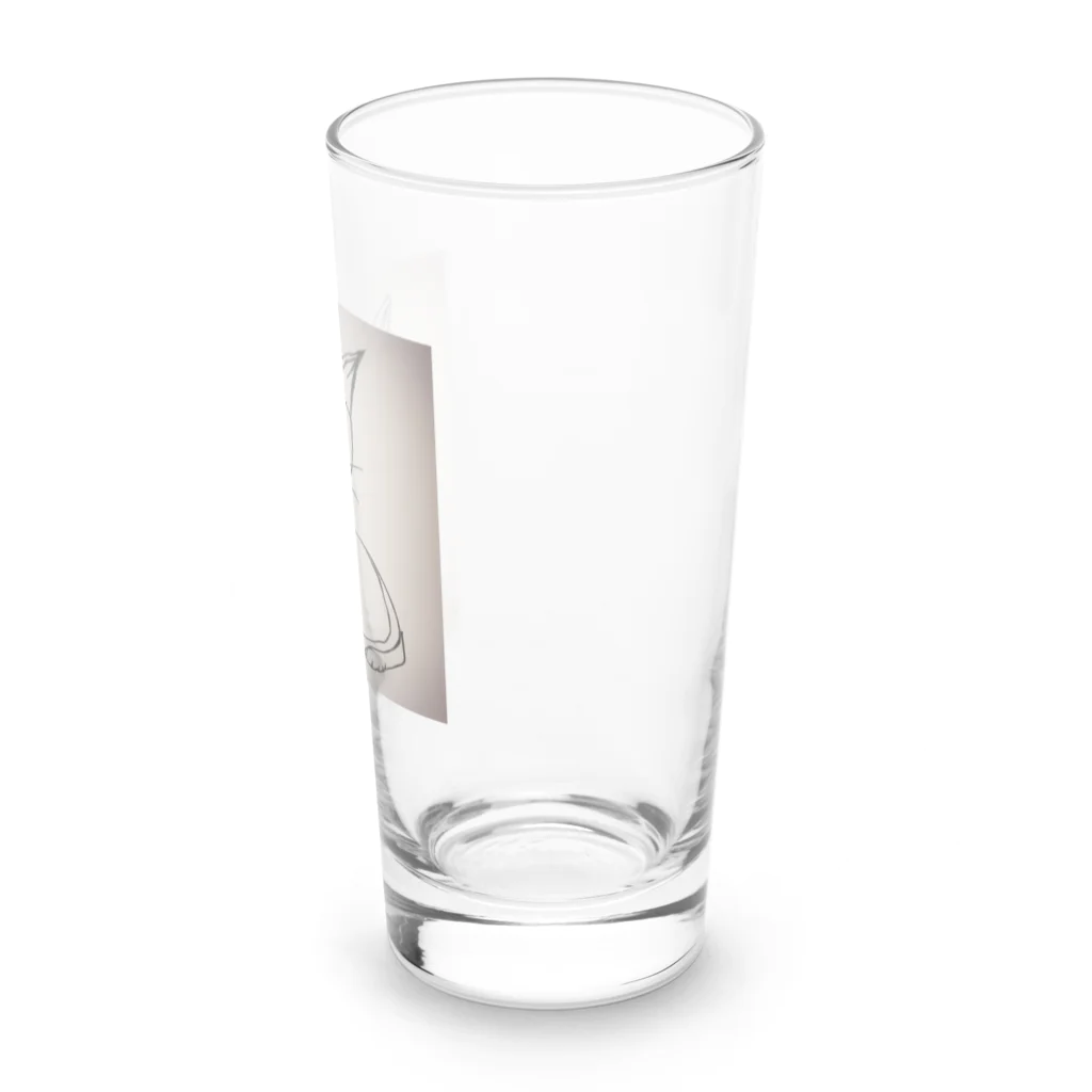 Kemasatariの猫の絵 Long Sized Water Glass :right