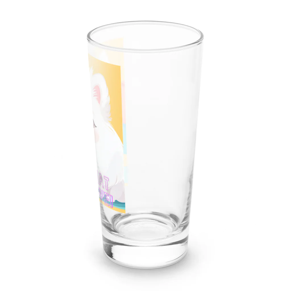 Pom-Dog'sの清楚系白ポメ　ポメ子 Long Sized Water Glass :right