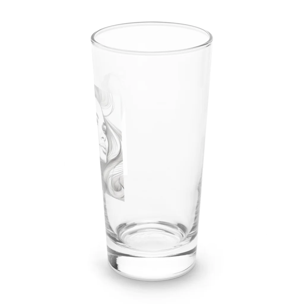 moribouの髪をかき上げる女性アートグッズ Long Sized Water Glass :right