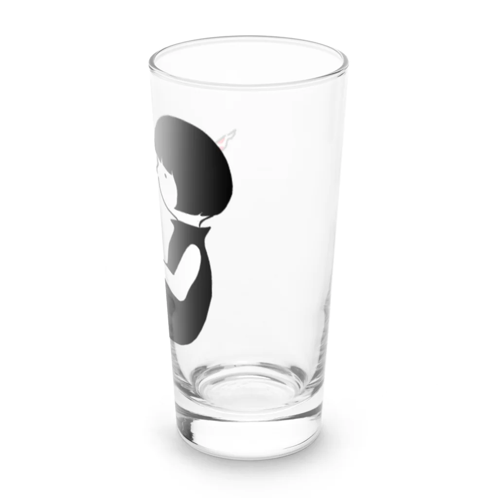 awai chiaki 時々浮上のV字×モノトーンの女の子 Long Sized Water Glass :right