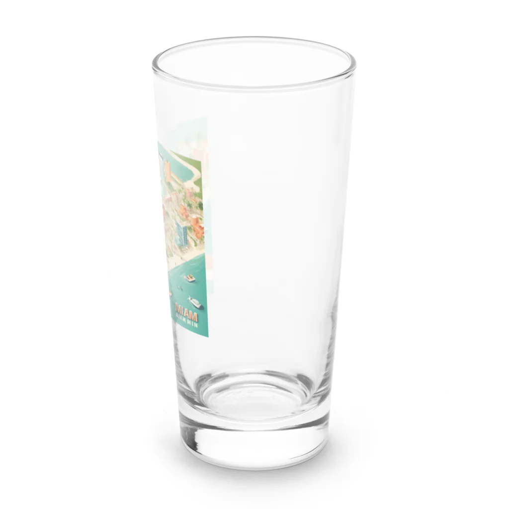 maeken work shopipのマイアミイラスト Long Sized Water Glass :right