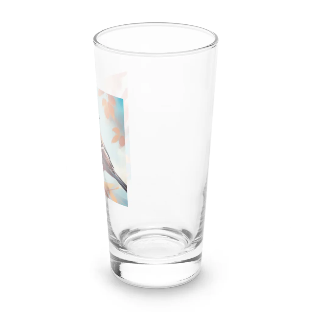 千裕アトリエ（いつもありがとう）のスズメ (House Sparrow) Long Sized Water Glass :right