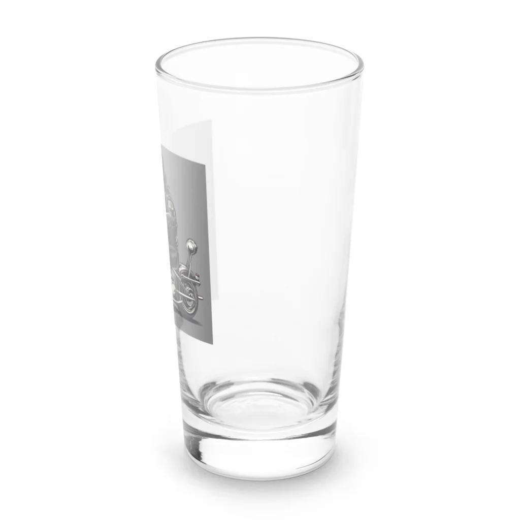 zkunmamaのワイルド黒猫 Long Sized Water Glass :right