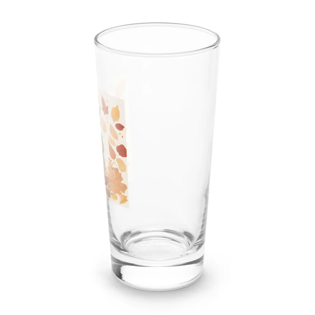 mojaの紅葉とうさぎ🐰 Long Sized Water Glass :right