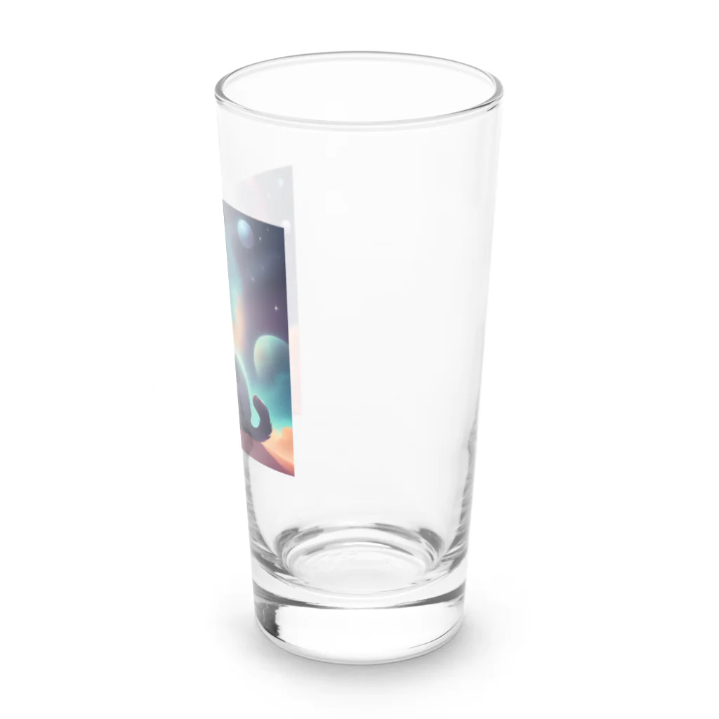 renkanの宇宙に居る猫のイラストグッズ Long Sized Water Glass :right