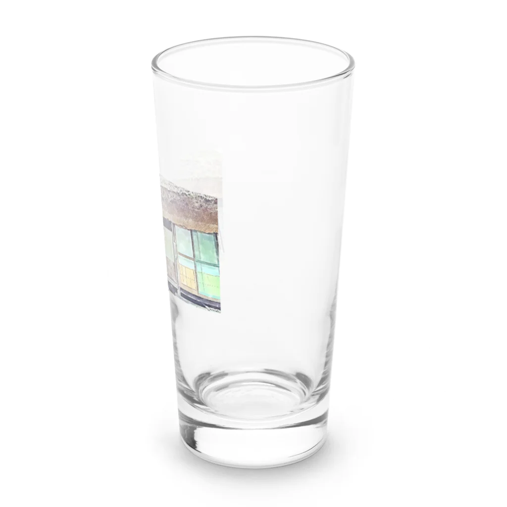 てんてけてんのバイクに威嚇する男 Long Sized Water Glass :right