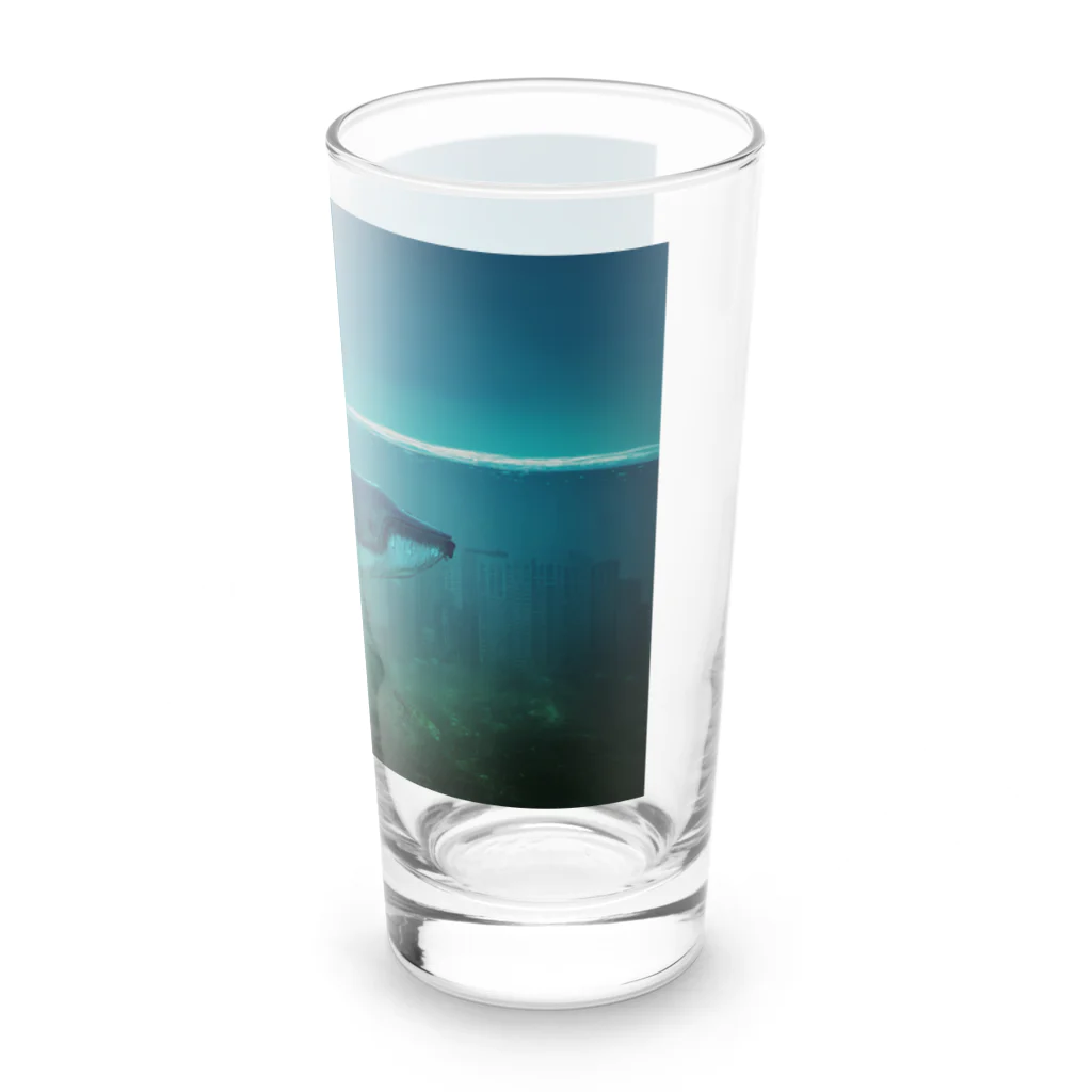 旨味教授といちごもちぷりんのシロナガスクジラと海に沈んだ都市 Long Sized Water Glass :right