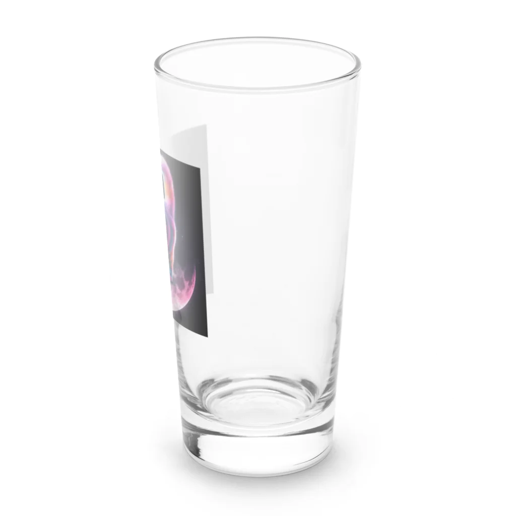 ニャーちゃんショップのムーンキャット【月で暮らす猫】 Long Sized Water Glass :right