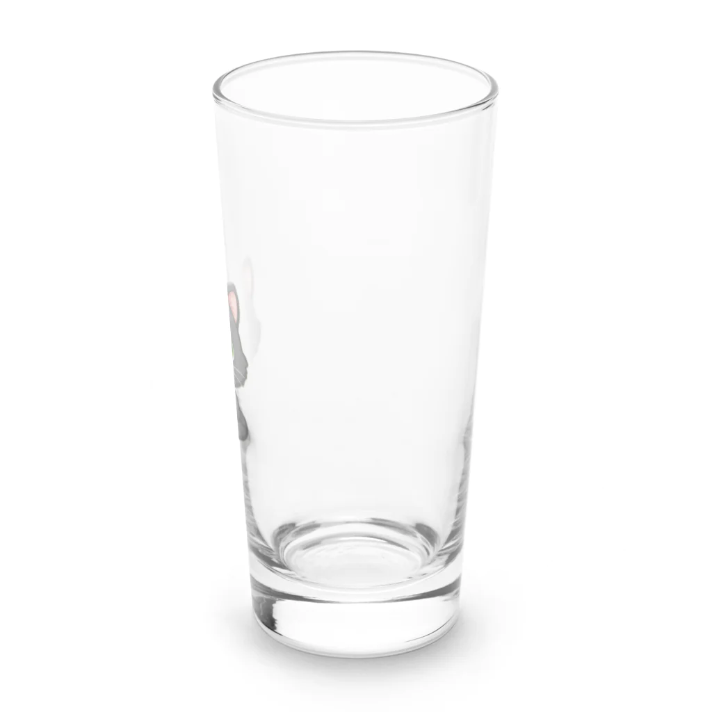 にゃんたれのグレーマーブル・ハチワレ仔猫コレクション Long Sized Water Glass :right