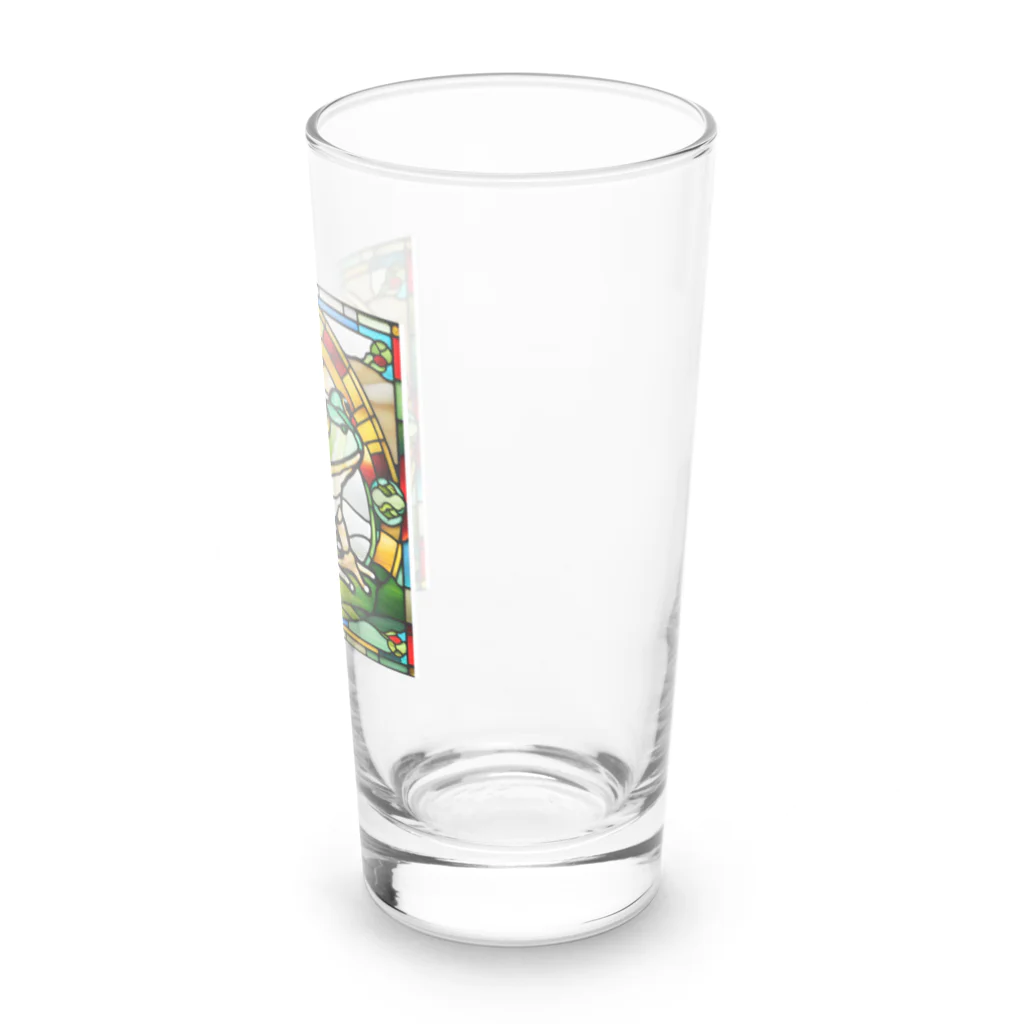 ショップ®️_生き物大好きのステンドグラス風カエル Long Sized Water Glass :right