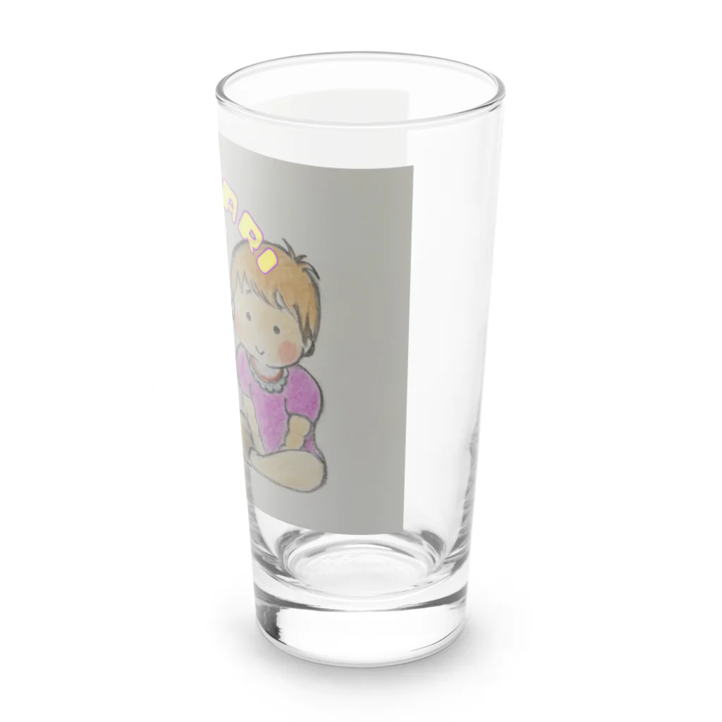 mamitarouの赤ちゃんといっしょ　いぬ　おすわり Long Sized Water Glass :right