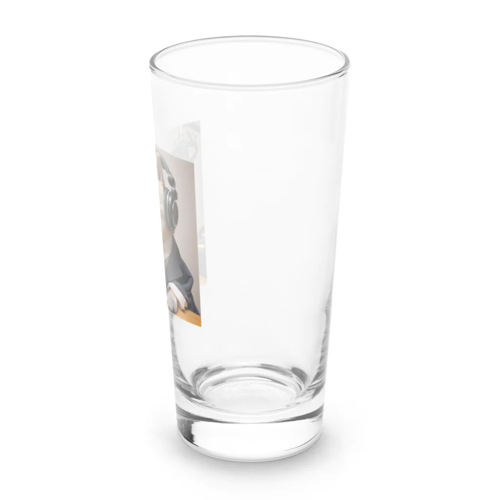 0416artの柴犬ラジオ Long Sized Water Glass :right