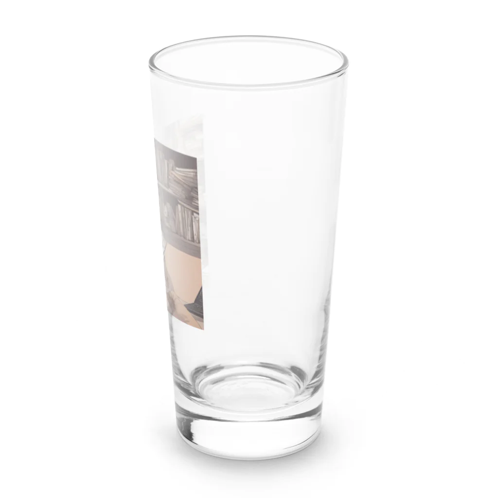 mofu mofu309のイカ墨パスタか天ぷらそばか Long Sized Water Glass :right