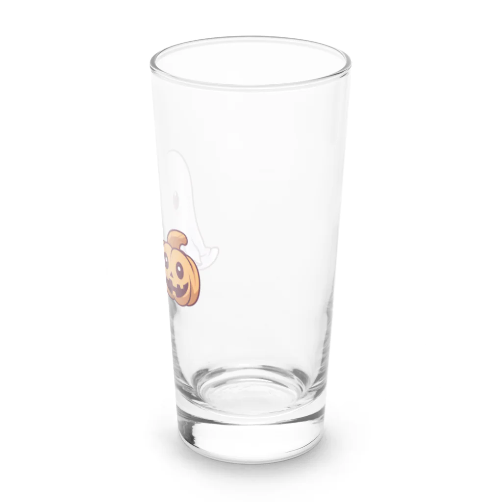 Vasetti_pressの可愛いおばけとカボチャ Long Sized Water Glass :right