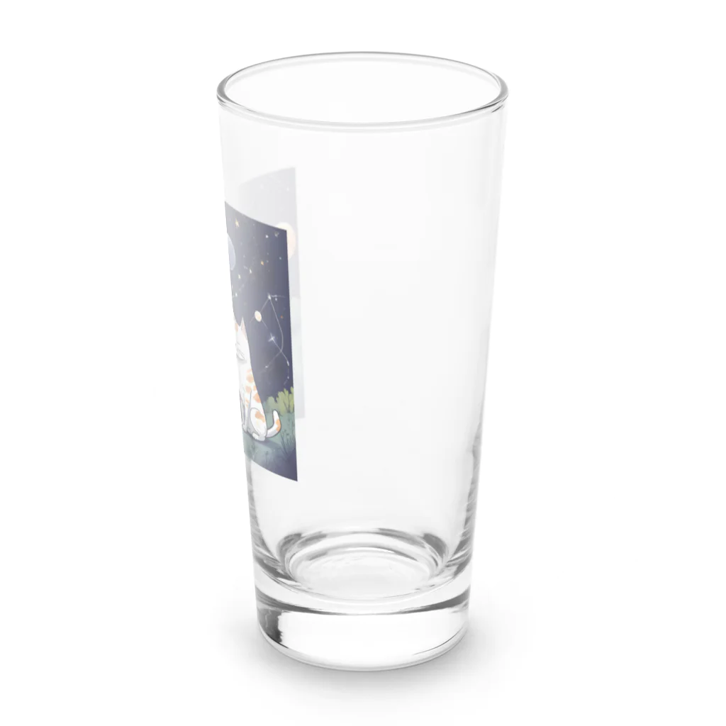 にゃんこワールドのにゃんこかぞく Long Sized Water Glass :right