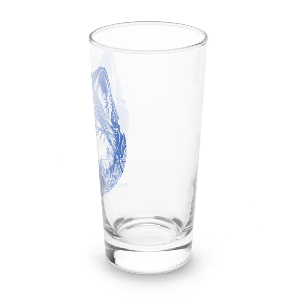 aokitaのリアルウルフデザイン［ブルー］ Long Sized Water Glass :right