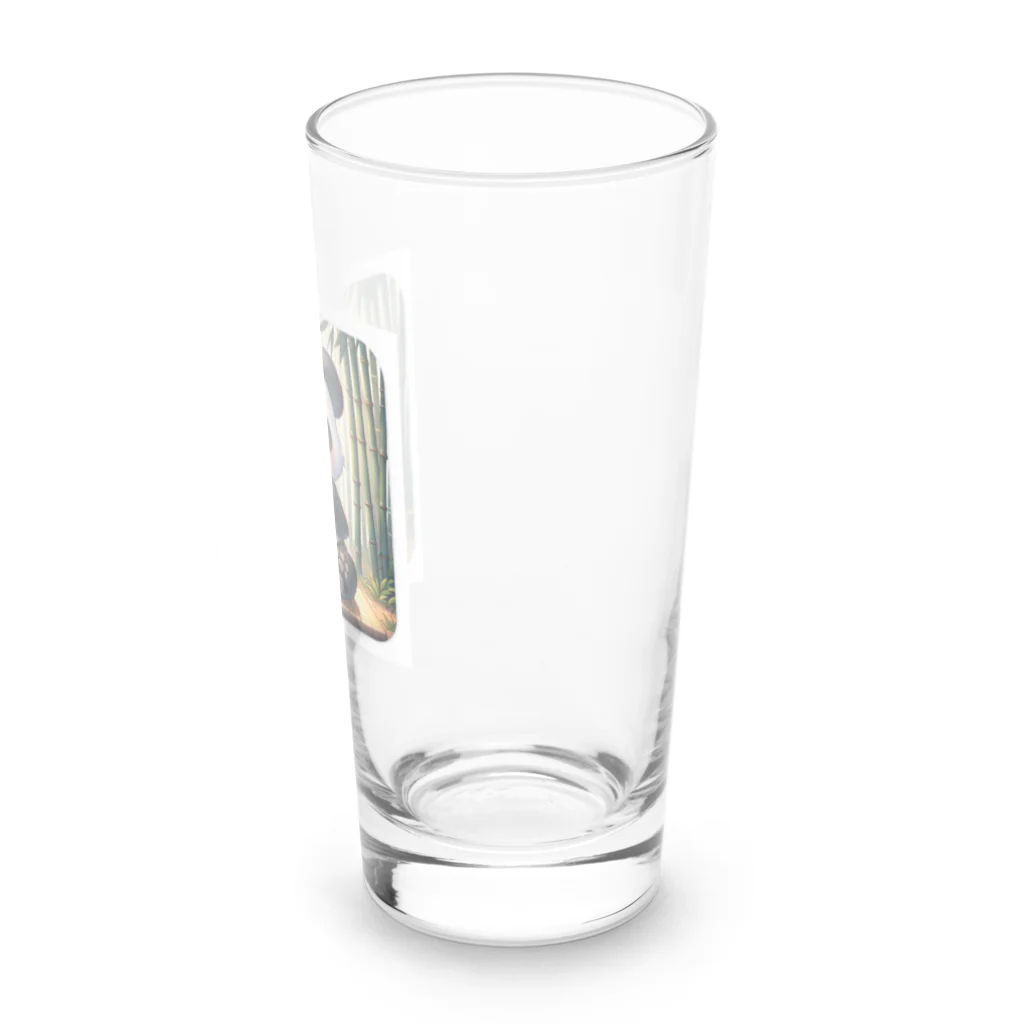 chikarabizのかわいいパンダ、イラストのグッズ Long Sized Water Glass :right