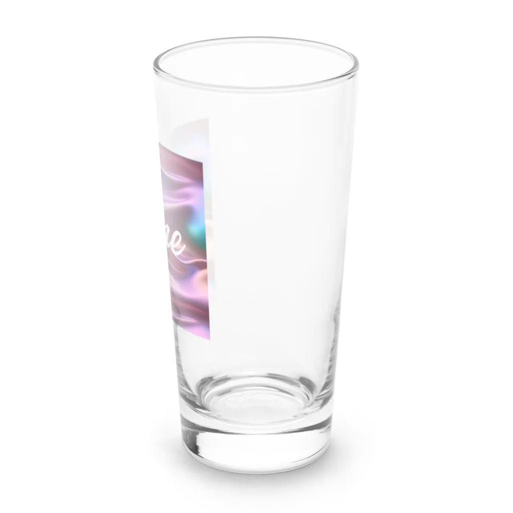 Kumamanのオーロラシルク　Shineロゴ入り Long Sized Water Glass :right