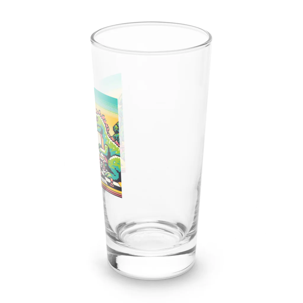 ワワジジドットクラブのドットロボットと恐竜のチェスゲームA Long Sized Water Glass :right