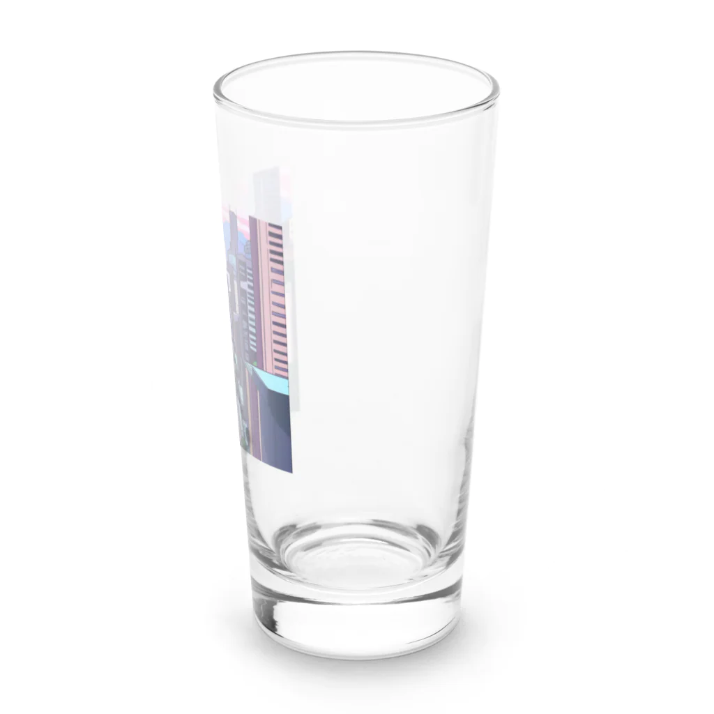 Chill_dreamのサイバーパンク風イラスト Long Sized Water Glass :right