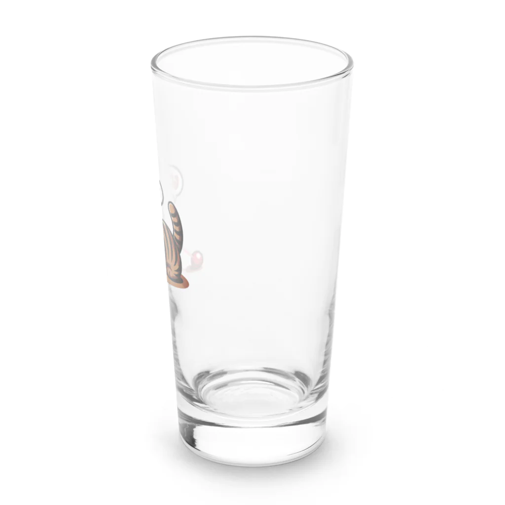 amakanaのまる耳ねこのほっこり時間 Long Sized Water Glass :right