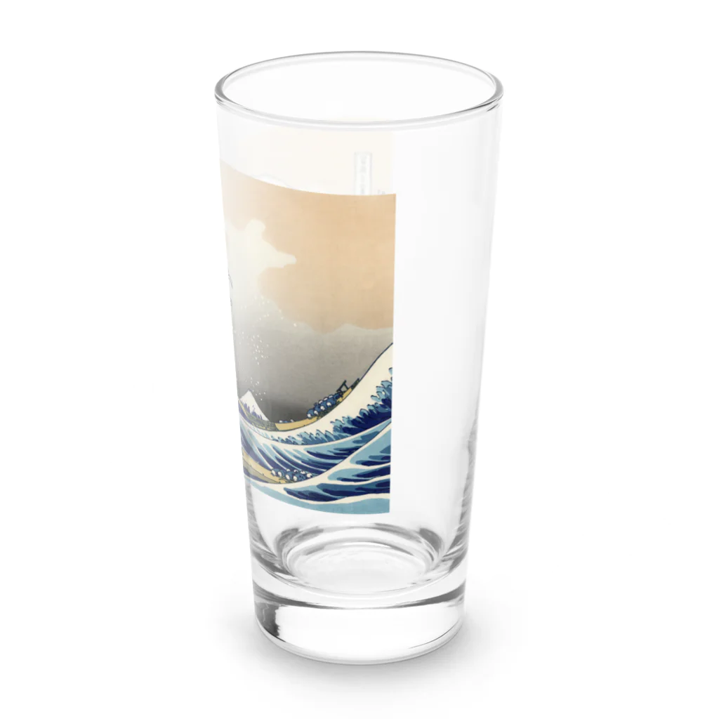 浮世絵屋の北斎「富嶽三十六景①　神奈川沖浪裏」葛飾北斎の浮世絵 Long Sized Water Glass :right